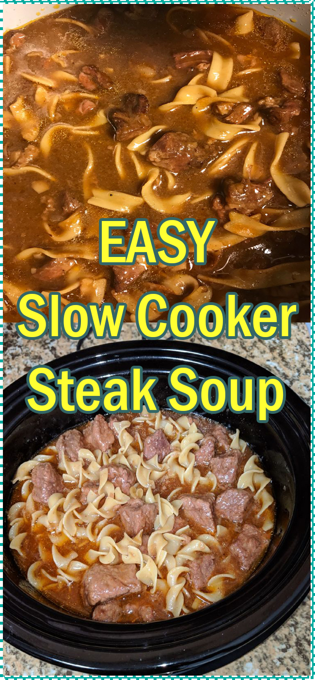 Easy, Delicious, and Warm Slow Cooker Steak Soup | superfashion.us