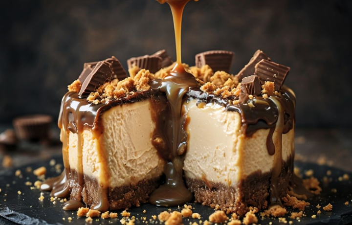 Butterfinger Caramel Crunch Cheesecake