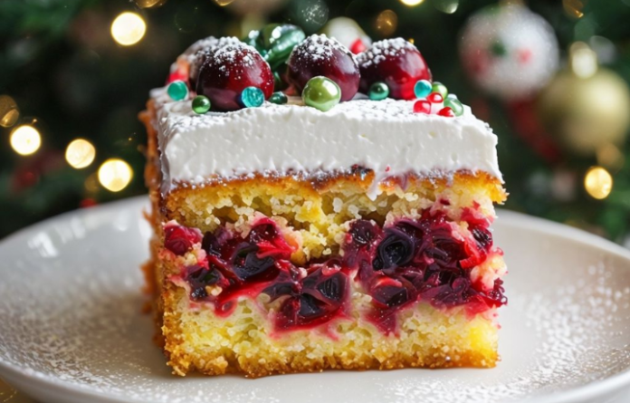 Christmas Cranberry Poke Cake