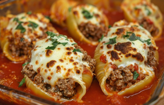 Creamy Ricotta Beef Stuffed Shells