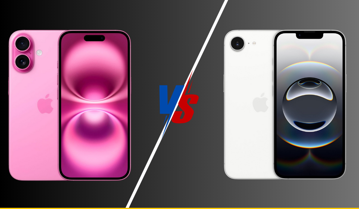 iPhone 16 vs. iPhone 16e comparison showing differences in design, display, battery life, cameras, and performance to help you choose the best model.