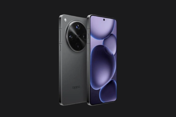 The Oppo Find X8 Ultra smartphone displayed front and back, highlighting its large camera module, flat frame design, and premium AMOLED screen.