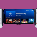 Backbone One 2nd Gen mobile gaming controller connected to an iPhone 15 Pro Max during a PlayStation Remote Play session.