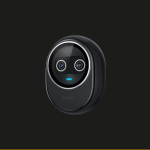 "EMEET Piko webcam mounted on a monitor with magnetic privacy cover attached."