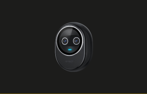 "EMEET Piko webcam mounted on a monitor with magnetic privacy cover attached."